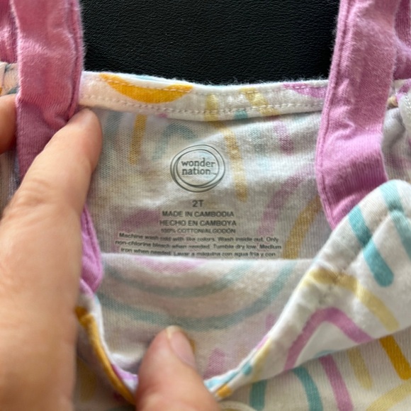 Wonder Nation Rainbow Dress - Pink, Yellow, Blue - Picture 2 of 3